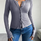 Devine Button Up Long Sleeve T-Shirt