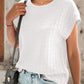 Textured Round Neck Short Sleeve Top