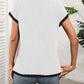 Contrast Trim Round Neck Short Sleeve T-Shirt