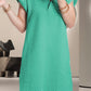 Ruffled V-Neck Cap Sleeve Mini Dress