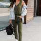 Drawstring Round Neck Sleeveless Jumpsuit