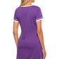 Contrast Trim Short Sleeve Lounge Dress