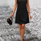 Asymmetrical Neck Sleeveless Mini Dress