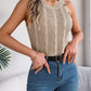 Cable-Knit Round Neck Vest