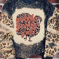 Leopard Round Neck Long Sleeve Sweatshirt