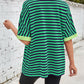 Lovelet Striped Round Neck Half Sleeve T-Shirt