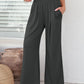 Elastic Waist Wide Leg Pants