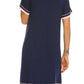 Contrast Trim Short Sleeve Lounge Dress
