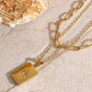 18K Gold-Plated Stainless Steel Double-Layered Necklace