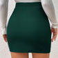 Honey Ruched Elastic Waist Skirt