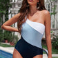 SaltyBea Full Size Cutout Color Block Sleeveless One-Piece Swimwear
