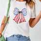 Bow Graphic Round Neck Short Sleeve T-Shirt