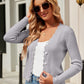 Button Up Long Sleeve Cardigan