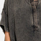 Zenana Washed Texture Half Button T-Shirt- Brand Zenana