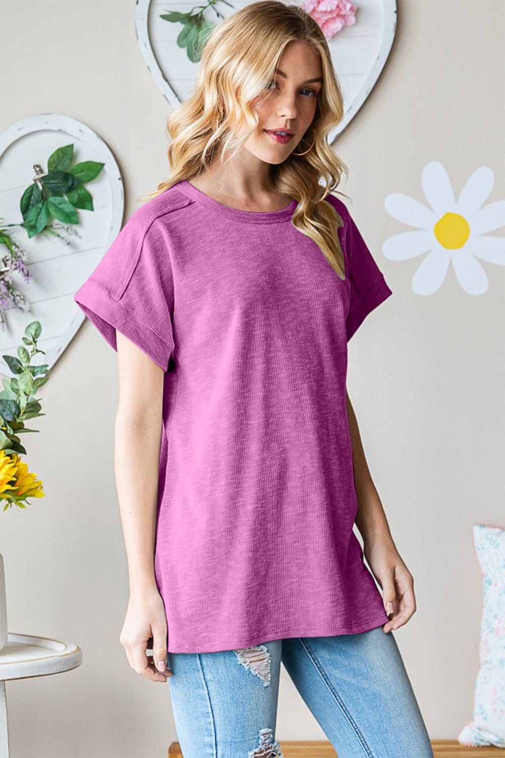 Heimish Full Size Short Sleeve Round Neck T-Shirt *