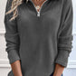Full Size Quarter Zip Long Sleeve Top