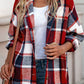 Plaid Button Up Hooded Shacket