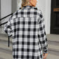 Plaid Collared Neck Long Sleeve Shirt