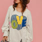 BiBi LOVE Heart Patch Slit French Terry Sweatshirt - Brand BiBi