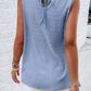 Sara Mia Swiss Dot Round Neck Tank