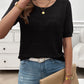 Round Neck Half Sleeve Knit Top