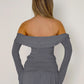 Devine Twisted Ruffled Off-Shoulder Long Sleeve T-Shirt