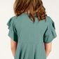 LITTLE GIRLS YOUTH Round Neck Petal Sleeve Dress