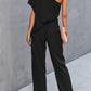 Single Shoulder Short Sleeve Jumpsuit