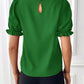 Round Neck Flounce Sleeve Blouse
