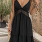 Swiss Dot Ruffle Hem Cami Dress