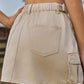Full Size Adjustable Waist Denim Skirt with Pockets