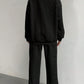 Texture Round Neck Top and Pants Set