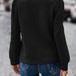 Textured Round Neck Long Sleeve Sweatshirt
