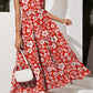 Tiered Printed Square Neck Cami Dress