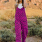 Double Take Full Size Printed V-Neck Sleeveless Jumpsuit