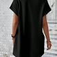 Full Size Round Neck Short Sleeve Mini Dress