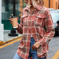 Plaid Collared Neck Long Sleeve Shirt