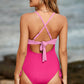 SaltyBea Full Size Cutout V-Neck Spaghetti Strap One-Piece Swimwear