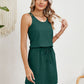 Eyelet Scoop Neck Sleeveless Dress