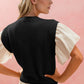 Oh Full Size Ruffled Round Neck Short Sleeve Sweater