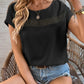 Cutout Round Neck Short Sleeve Top