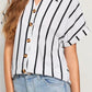 Striped Button Up Short Sleeve Shirt