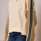Contrast Round Neck Long Sleeve Sweatshirt