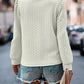 Textured Round Neck Long Sleeve Sweatshirt