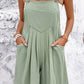 Square Neck Wide Strap Overalls