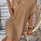 Full Size Round Neck Short Sleeve Mini Dress