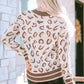Leopard Mock Neck Long Sleeve Sweater