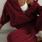 Zip Up Long Sleeve Hoodie and Joggers Set