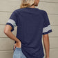 Striped Round Neck Short Sleeve T-Shirt