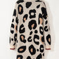 Leopard Open Front Long Sleeve Cardigan